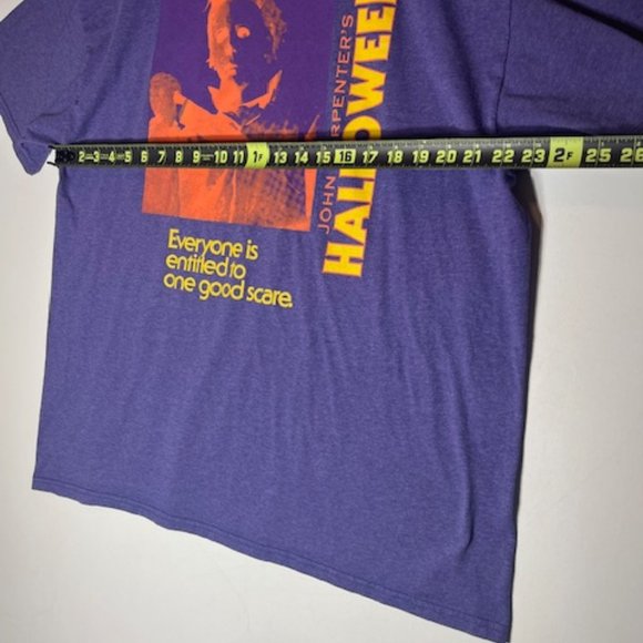 Men's John Carpenter Halloween Purple Short Sleeve Graphic Tee Shirts Sz XL - Picture 4 of 5